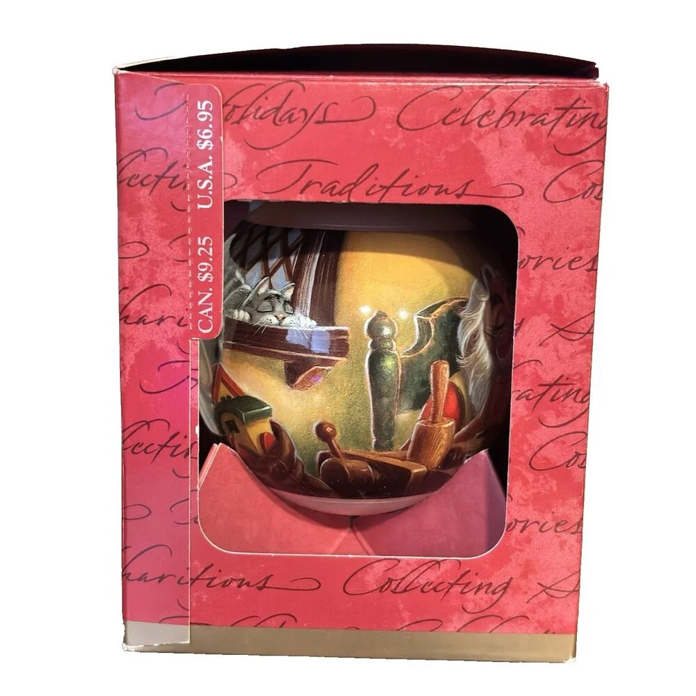Hallmark Keepsake 2000 Warmed by Candleglow Glass Ball Christmas Ornament